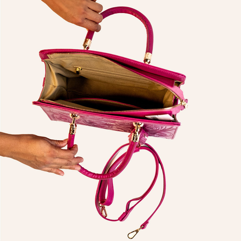 Bag-Mexican Pink Leather Bag