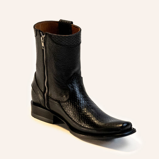 Crocodile Embossed Ankle Boot