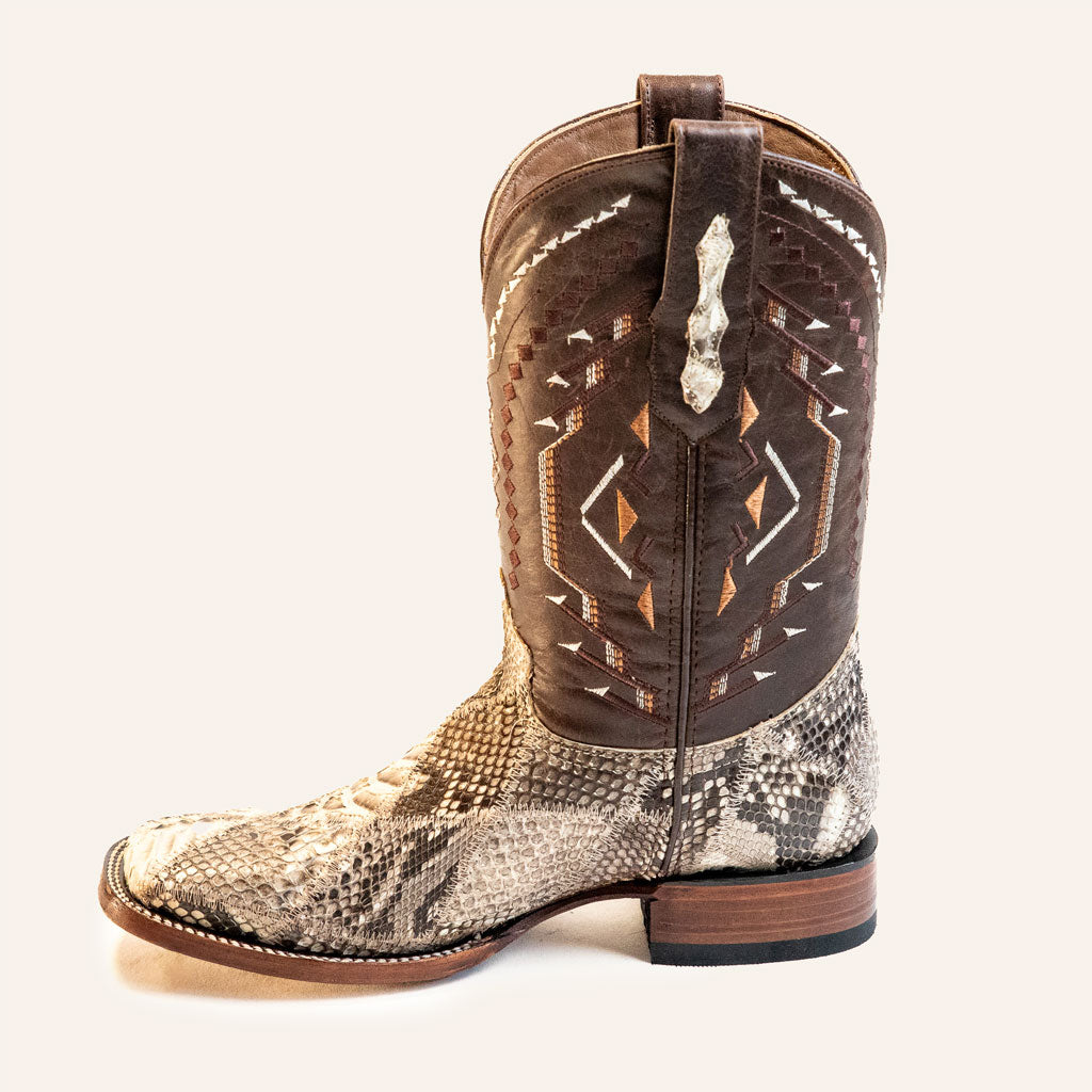 Natural Python Western Boots