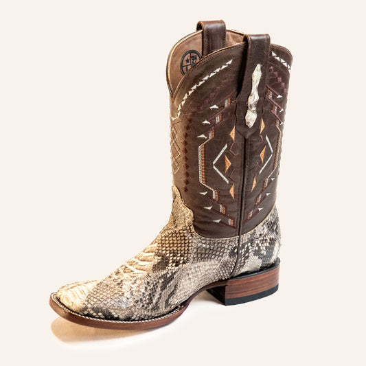 Natural Python Western Boots